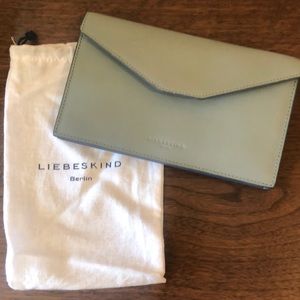 Liebeskind bluish gray clutch